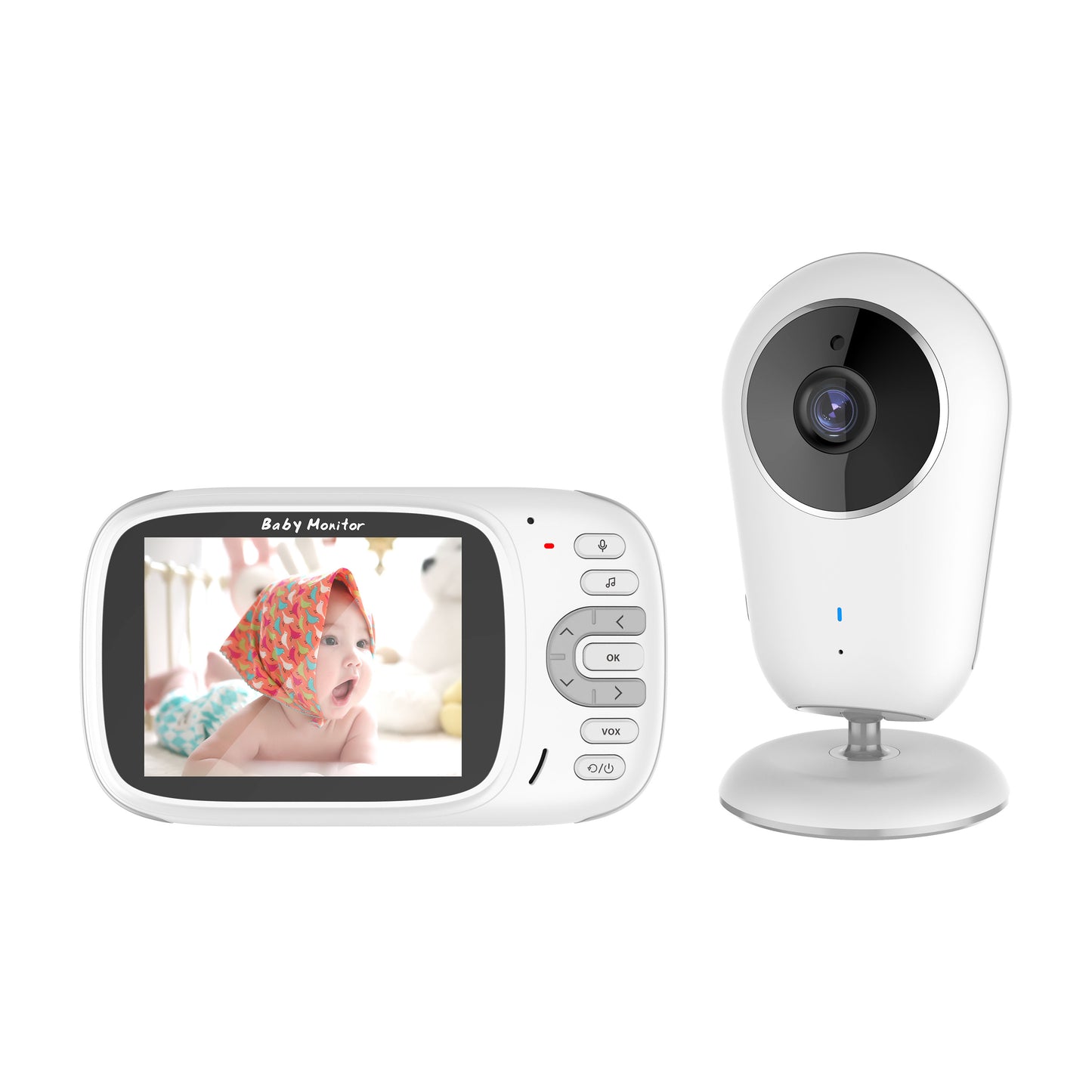 WINNES&nbsp;Baby Monitor Video Camera without WiFi Baby Birth Videophone Wireless Audio Two-Way Communication 2.4 GHz Temperature Sensor Night Vision LCD Screen Baby Monitor for Baby Room