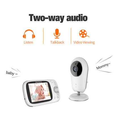 WINNES&nbsp;Baby Monitor Video Camera without WiFi Baby Birth Videophone Wireless Audio Two-Way Communication 2.4 GHz Temperature Sensor Night Vision LCD Screen Baby Monitor for Baby Room