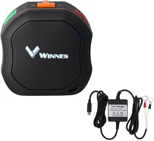 WINNES Mini GPS Tracker Personal GPS Tracker Waterproof Locator Long Time Standby Real-time 2G GSM Free Web APP Tracking Tracking Locator for Kids Seniors Cars Vehicles Wallet