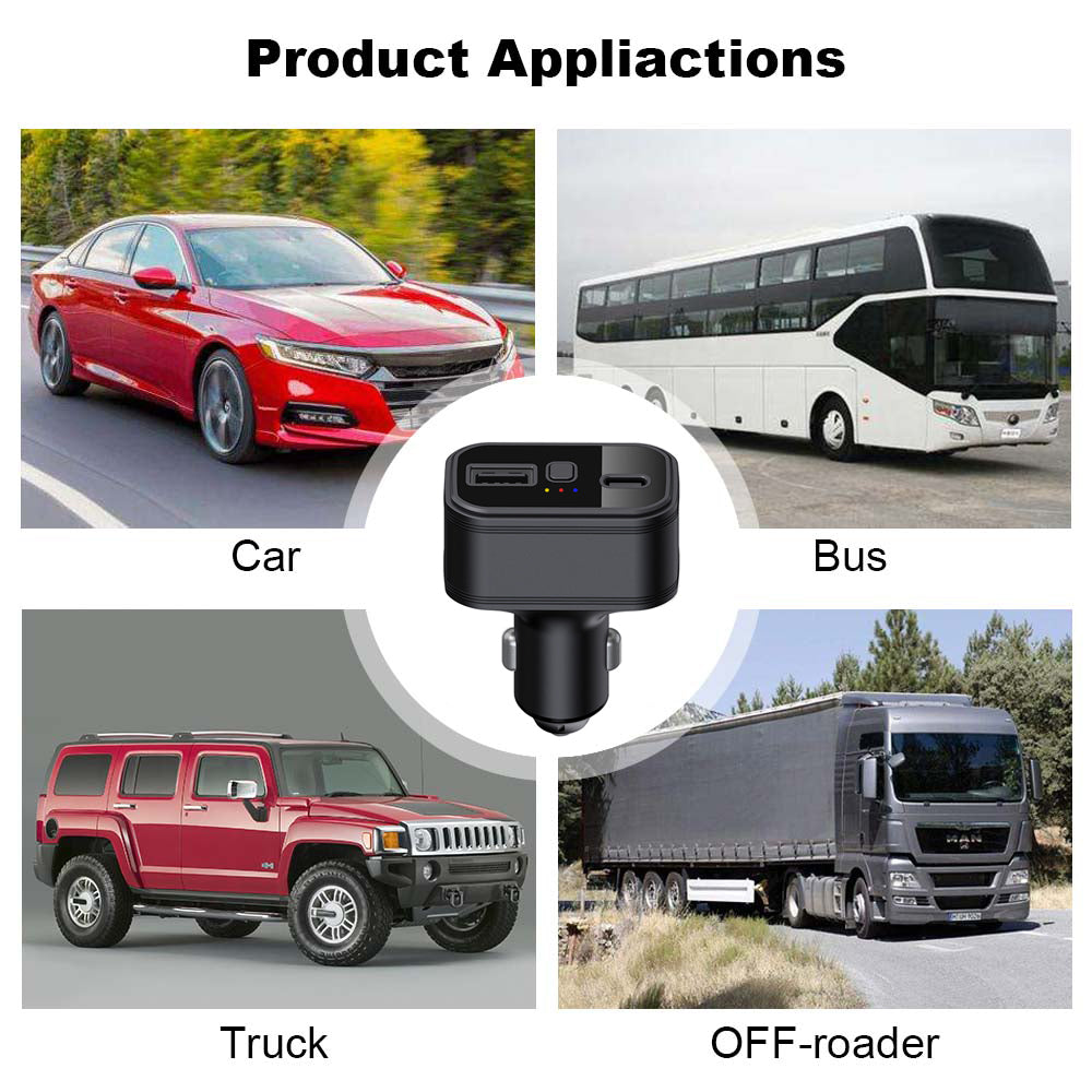 WINNES Car GPS Tracker Hidden, Car Charger GPS Tracker for Car with USB port, USB GPS Tracker for Vehicles (4G TK818)