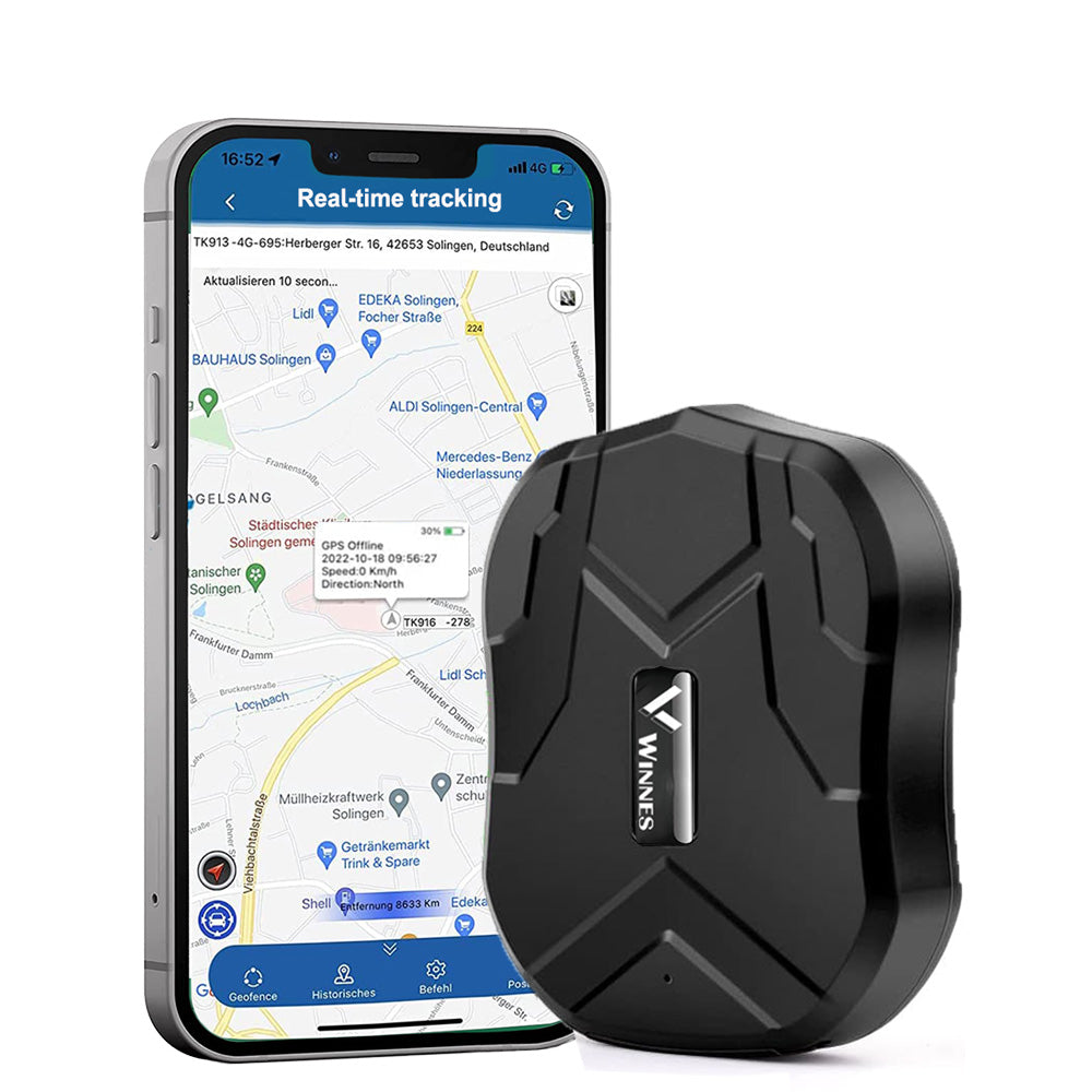 WINNES GPS Tracker 2G TK905, Built in 5000mAh Rechargeable Battery 90 Days Standby, Real Time Positioning Waterproof Strong Magnetism GPS Car Tracker  for Fleet, Van, Vehicle