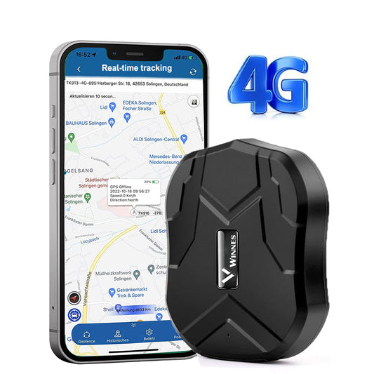 WINNES GPS Tracker 4G TK905, Built in 5000mAh Rechargeable Battery 40 Days Standby, Real Time Positioning Waterproof Strong Magnetism GPS Car Tracker  for Fleet, Van, Vehicle